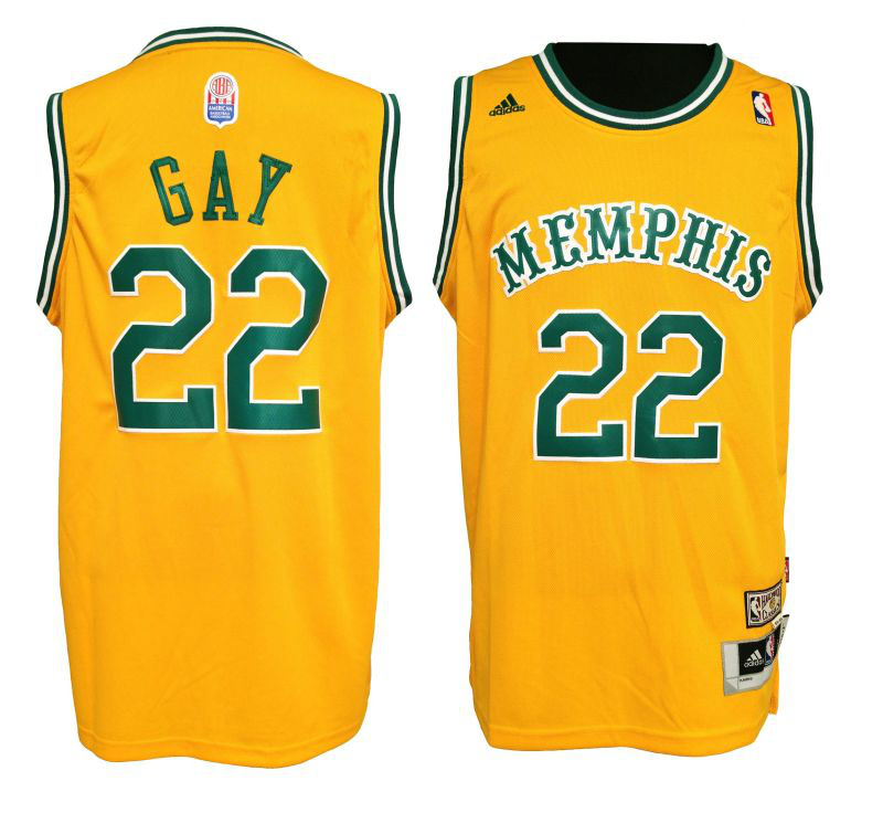 Excellent NBA Memphis Tams Rudy Gay ABA Hardwood Classic Swingman Adidas Jersey